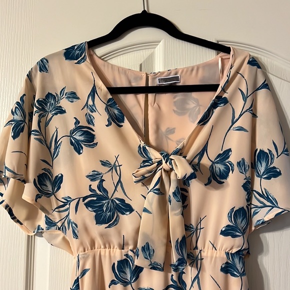 Chelsea 28 Pink Rose Painted Gardenias Dress - Picture 2 of 3